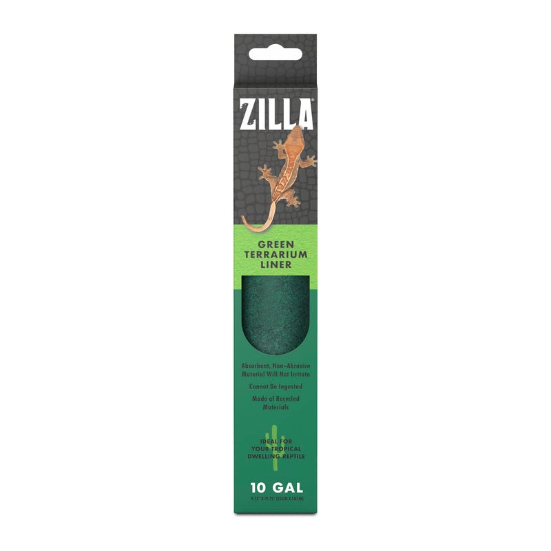 Zilla Reptile Terrarium Bedding Substrate Floor Liner, Green, 10G, 9.75" x 19.75" - Image 1